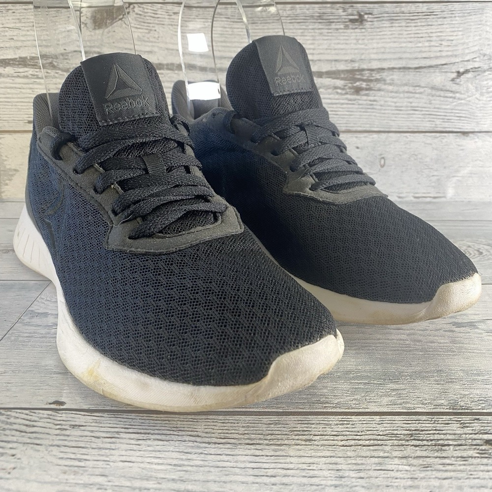 Reebok Shoes Womens 6.5 Black Mesh Lightweight Running Track Tennis Memory Tek